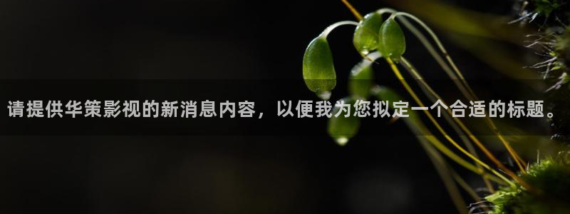 飘雪影院电影在线观看：请提供华策影视的新消息内容，以便我为您拟定一个合适的标题。